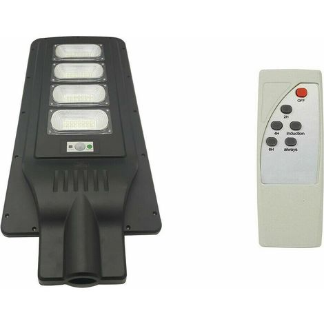 LAMPIONE LED CON PANNELLO SOLARE CREPUSCOLARE 120W LUCE FREDDA IP65 Con TELECOMANDO (1/4)