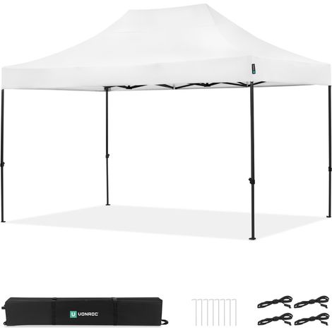 VONROC Tente de réception 3x4,5 m blanche pliante easy up Oxford 420D PVC PT502XX (1/3)