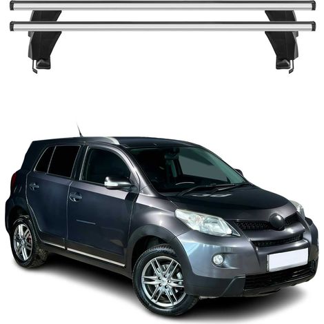 OMAC Dachträger Querträger Alu für Toyota Urban Cruiser II XP110 2008-2014 – Abschließbar – T-Nut – City-Crash-getestet – Max. 50 kg Silber (1/5)