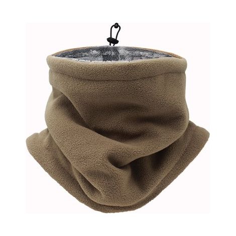 Tour de cou unisexe, bonnet d'hiver, tour de cou pour homme, coupe-vent, élastique, épais, doux, doublé polaire, respirant, idéal pour la moto, le vélo, le ski, la randonnée et la course à pied, taill (1/5)
