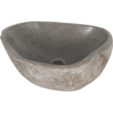 Differnz Lombok vasque - 40x50cm - pierre de rivière gris