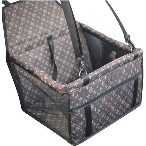 Hunde-Autositz Sitzerhöhung faltbar waschbar wasserdicht für kleine mittlere Hunde braun (1/5)