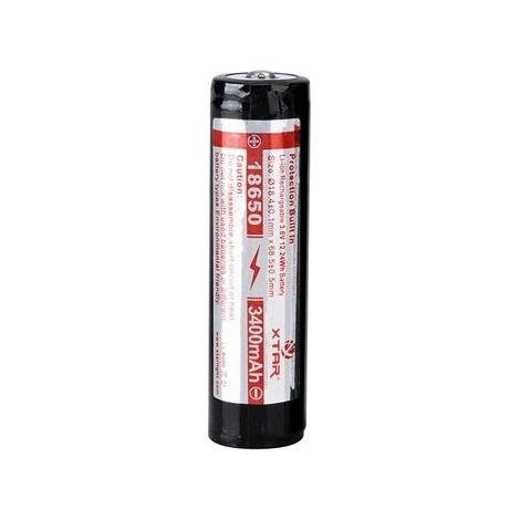 Xtar - Batteria agli ioni di litio cilindrica 3,6 V - 3400 mAh - 18650