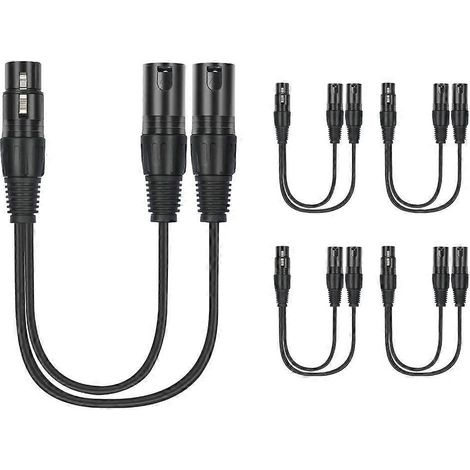 pièces 2 mâles vers 1 femelle 3 broches répartiteur en Y microphone 3 broches femelle vers double 3 broches