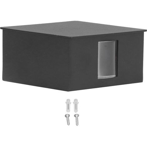 Retro Warm Quadrate Design Wall Light, 3W Single-Sided LED Lamp, AC85-265V, for Hotel, Black Housing (1/5)