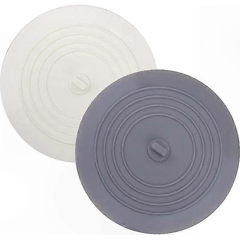 Bouchon de vidange en silicone 15 cm, ventouse pour évier, filtre à cheveux pour cuisine, salle de bain, buanderie (lot de 2) (1/5)