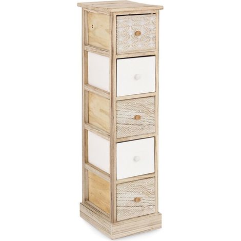 Cassettiera "Finnley" per interno, con 5 Cassetti, 29 x 35 x 101 cm -4 Cassetti - 40x29x73h cm (1/4)