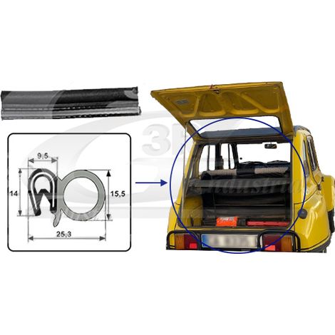 3RG 92205 JUNTA MALETERO TRASERO 2,75m