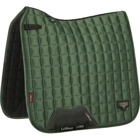 Sacoche de dressage LeMieux modèle Loire Classic en tissu satiné et avec doublure en bambou VERT