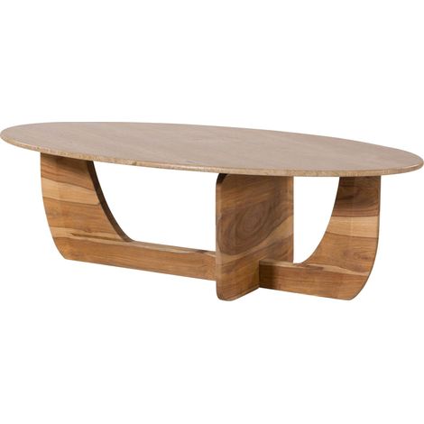 Tavolino da Salotto Sheesham naturale sabbiato laccato 120x60 cm montato ORGANIC COLLECTION 26 (1/4)