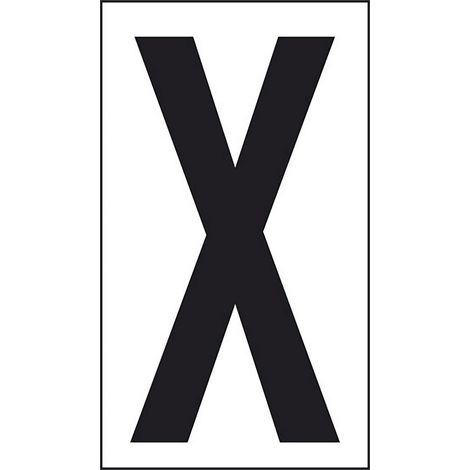 Adesivo lettera X abitazioni uffici luoghi pubblici 10CMx5,6CM