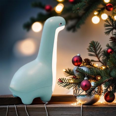Lampe de chevet dinosaure rechargeable USB, veilleuse tactile réglable pour enfants garçons filles, cadeau d'anniversaire mignon bleu pour tout-petits ados amis. (1/5)