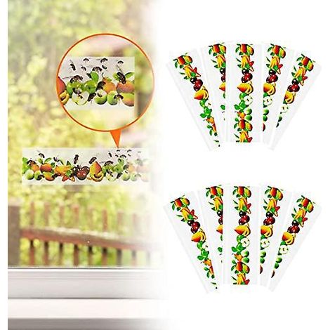 10 Pcs Piege A Mouche Pour Fentre, Mouches Pige Autocollant De Fentre, Pige Mouche Interieur, Pige Mouche, Piges Mouches De Fentre, Pige Mouc (1/5)