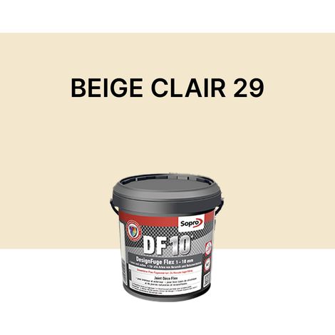 Joint souple carrelage céramique et pierre 1 à 10 mm - Beige clair 29 - Grain fin - Sopro DF 10 - 1 kg
