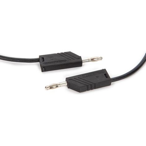Hirschmann HM040050 Cordon de Medida 4mm, Negro Mln-SIL / 1, 50cm (1/4)