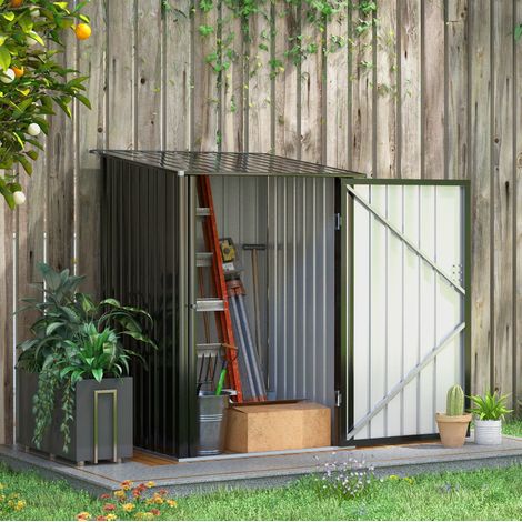 Armario almacenamiento exterior acero gris oscuro OKMYHOME (1/3)