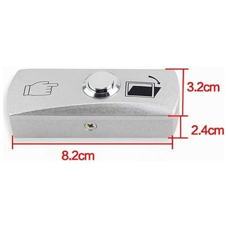 Porte en Acier Inoxydable Commutateur de Dégagement Bouton de Sortie Argent clés de Contrôle d'accès (1/4)