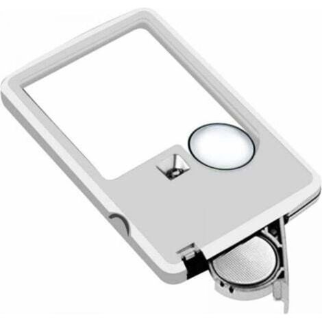 Loupe LED portable pour la lecture, loupe rectangulaire puissante 3X 6X, idéale pour la lecture en petits caractères, la basse vision et la presbytie-