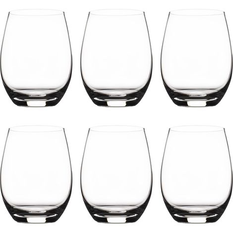 Lot de 6 verres à vin sans pied en cristal 450 ml Verres à vin rouge ou blanc sans plomb Verres à jus d'eau Verres à boisson polyvalents (1/5)
