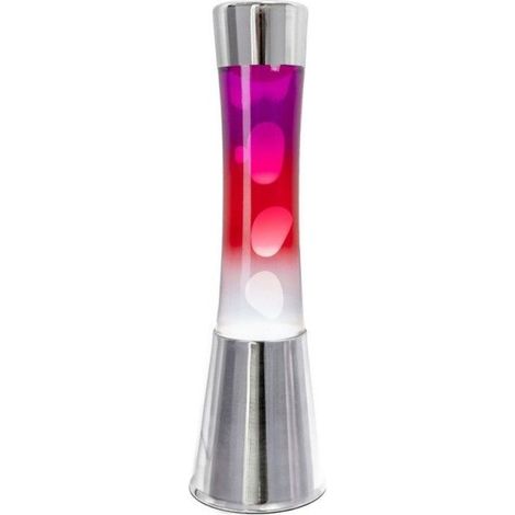 Lampada lava Tower 39.5cm Cromo Nero Rosso Bianco FISURA