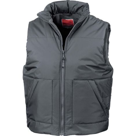 Bodywarmer de travail Result DOUBLÉ POLAIRE Gris M