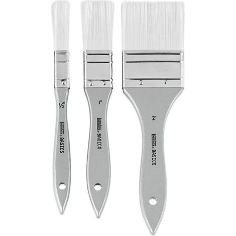 3 pinceaux - Brosses - Plat - Acrylique - Synthétique - Liquitex (1/4)