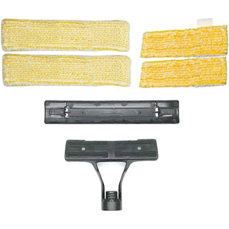 Kit de nettoyage de vitres Karcher WV1, WV2, WV5 et WV7 comprenant un flacon pulvérisateur, un autocollant en nylon et une serpillière (6 pièces). (1/5)