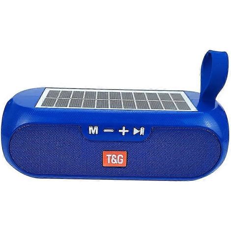 Enceinte Bluetooth solaire portable sans fil 10 W pour l'extérieur avec radio FM, lecteur de carte TF, entrée auxiliaire et port USB, Bluetooth 5.0 pour smartphones et tablettes. (1/5)
