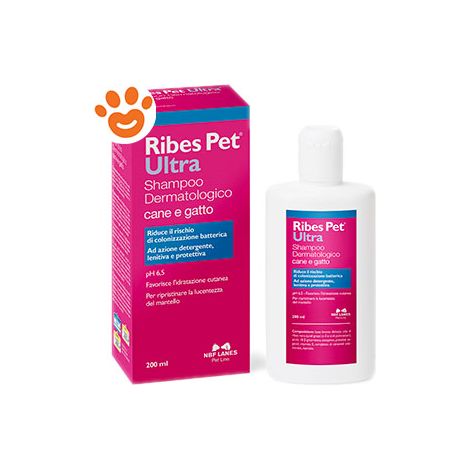 NBF Lanes Dog e Cat Ribes Pet Ultra Shampoo Dermatologico - NBF Lanes Dog e Cat Ribes Pet Ultra Shampoo Dermatologico - Confezione da 200 ml