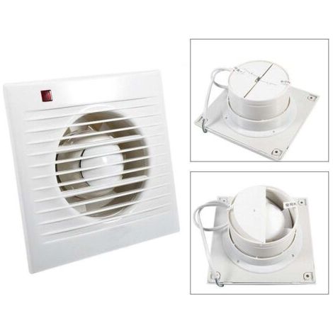 100 mm Ventilateur,Extracteur d'Air,VMC avec Clapet Anti-Retour ,7 W,dB(A) 26,VMC