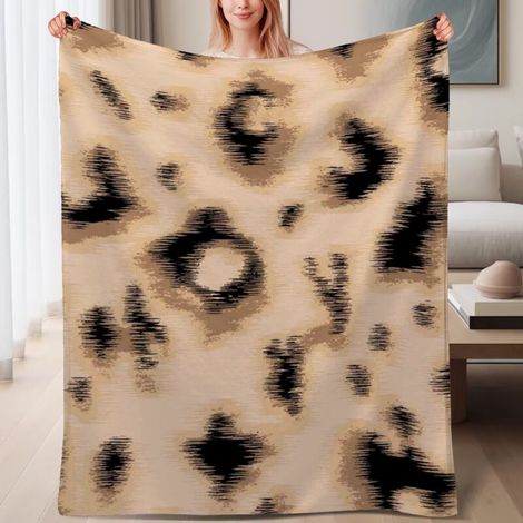 Couverture de lit en polaire, jeté doux et chaud pour le printemps, légère et luxueuse en microfibre de polyester, décoration intérieure cosy et élégante, ajout parfait à la décoration, excellent cade (1/4)