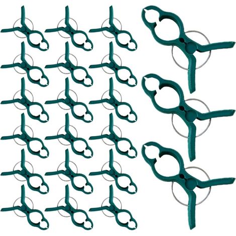 Lot de 50 clips de jardinage en plastique pour tuteurs à tomates et orchidées. Support léger et robuste pour l'extérieur.