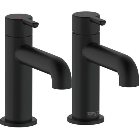 Bristan Altum Basin Taps Pair Pillar Mounted - Black (1/5)