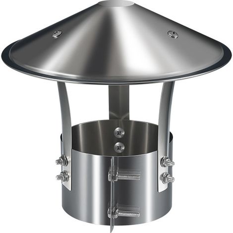 Chapeau de cheminée circulaire, construction en acier inoxydable, couvercle de cheminée, couvercle de cheminée pour hotte de cuisine, capuchon anti-pluie pour toit, chapeau de cheminée pour poêle (150