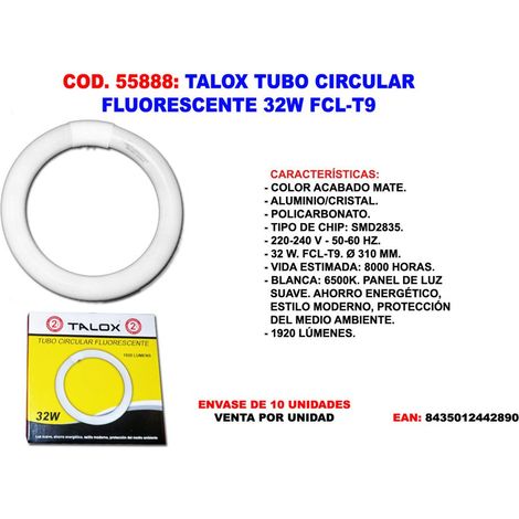 Tubo fluorescente circolare TALOX 32W FCL-T9 1920 lumen Ø310mm