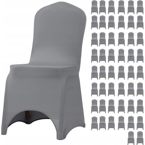 COPRI ELASTICO UNIVERSALE PER SEDIE DA BANCHETTO, SPESSORE 190 g, GRIGIO x50