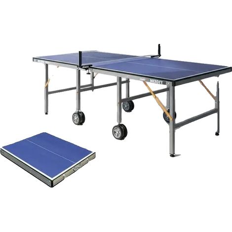 Mesa de ping-pong plegable, incluye paletas y pelotas, color verde militar. (1/2)