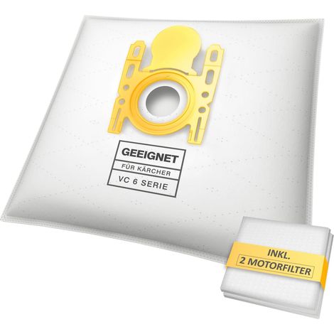 10 sacs d'aspirateur compatibles avec aspirateus Kärcher VC 6 Premium VC6100 VC6.150 VC6200 VC6300 comme 6.904-329.0 disque de protection en plastique avec joint anti-poussière (1/5)