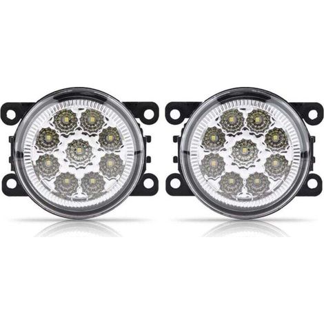 Fendiluce Ranger, Fendiluce Ranger, Luci diurne rotonde, Fendi nebbia+Smart+450, Luci diurne a LED Fiat DRL Fari fendinebbia per auto, Fari fendinebbia, 9 LED Fari fendinebbia anteriori rotondi per au