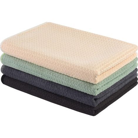 Waffelpiqué-Mikrofaser-Geschirrtücher, 280 g, saugfähig und weich, für Küche und tägliche Reinigung (1/5)