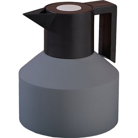 Cafetière 1,2 L en inox avec isolation thermique, gris, parfaite pour thé et café. (1/5)