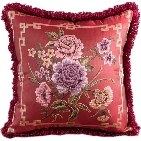Housse de coussin rectangulaire de luxe rétro pour canapé, salon, hôtel ou club (1/5)