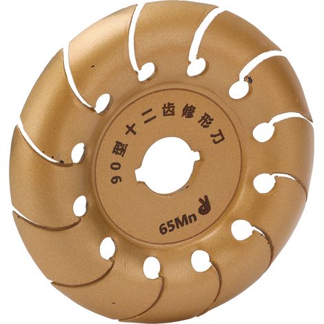 Disque de meulage et de polissage pour meuleuse d'angle 90 mm, 12 dents, pour le travail du bois (doré) (1/5)