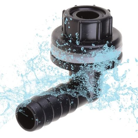 Raccord Tuyau Eau Plastique Angle, adaptateur citerne pluie/aquarium/petites eaux . (1/5)
