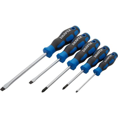 Draper 09783 - Set cacciaviti con impugnature Softgrip, 5 pezzi (1/5)