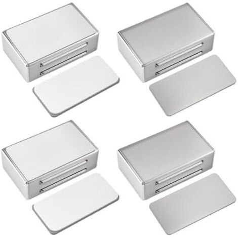 4 Aimant Porte Placard avec Autocollant, Puissant Fermeture de Meuble pour Armoire, Aimants D'armoire Loquet Porte, Magnétique Fermetures Cuisine, Salle Bain, Placard, Armoire - (1/5)