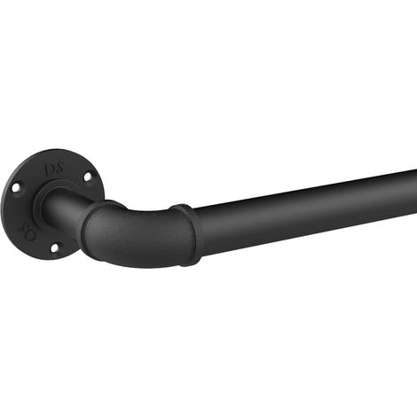 Tirante per tende industriale regolabile curva 91-183 cm nero
