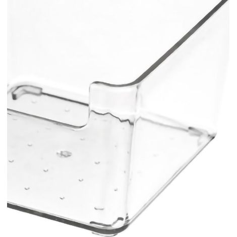 Japanische Aufbewahrungsbox aus transparentem Kunststoff, Büroschublade, Küchentrenner, Besteck- und Schulmaterialorganizer, kleine quadratische Box, Set aus mehreren Teilen. (1/3)