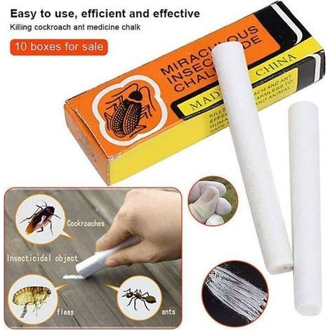 Pack of 10 Magic Dust Free Chalk cockroach and ant repellents (1/4)