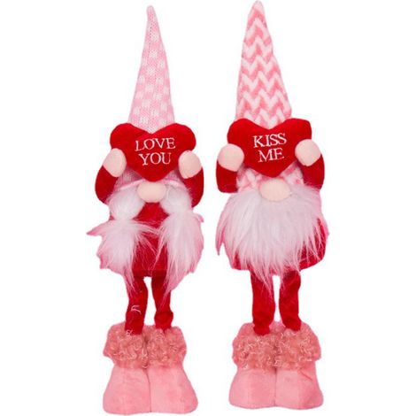 Lot de 2 poupées naines sans visage, peluche gnome décorative pour table, tableau de bord auto, fenêtre, cadeau Saint-Valentin. (1/5)